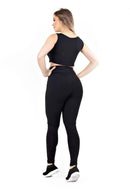 Conjunto Legging + Cropped Basic Preto