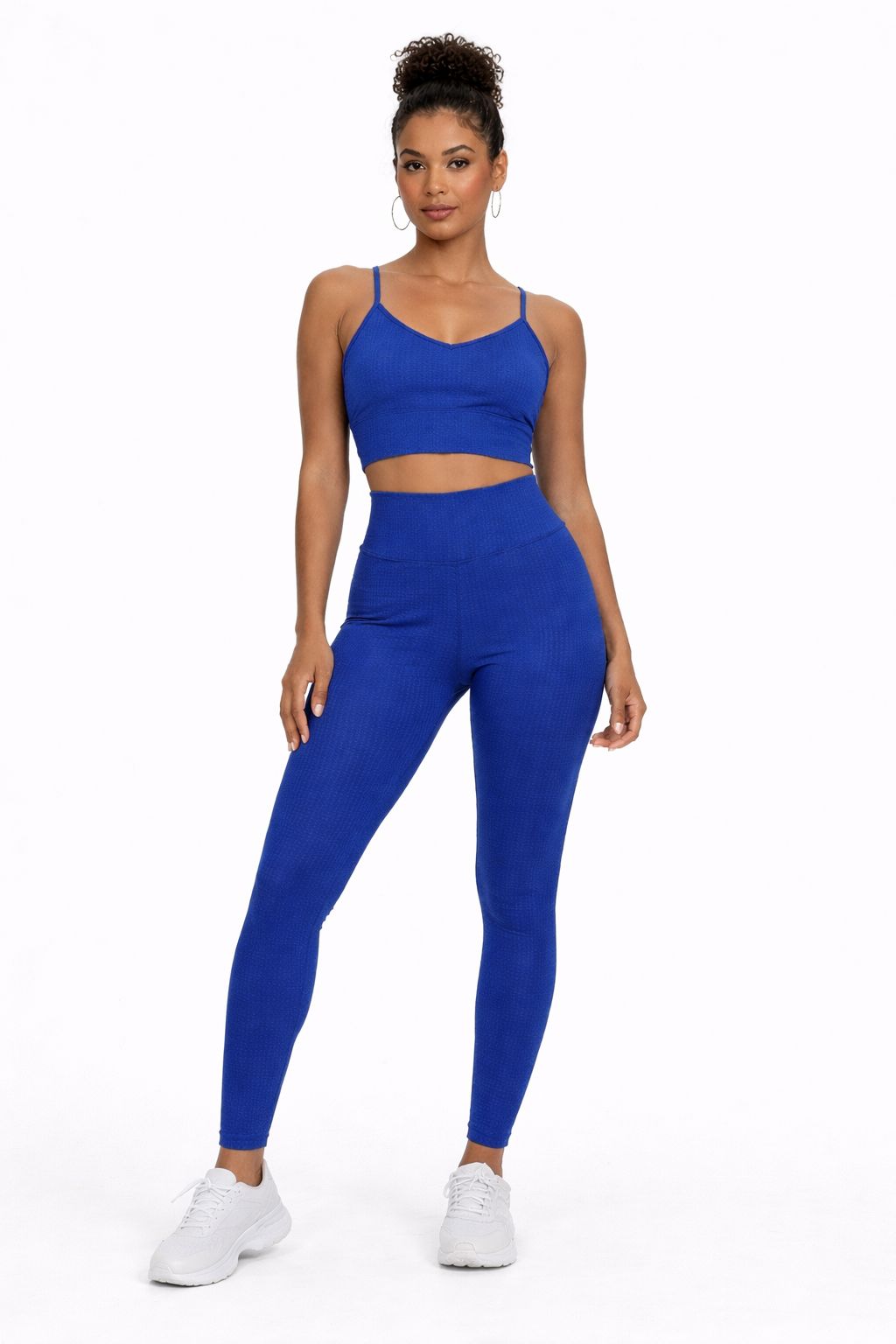 Conjunto Fitness 3D Texturizado Cintura Alta Modelador