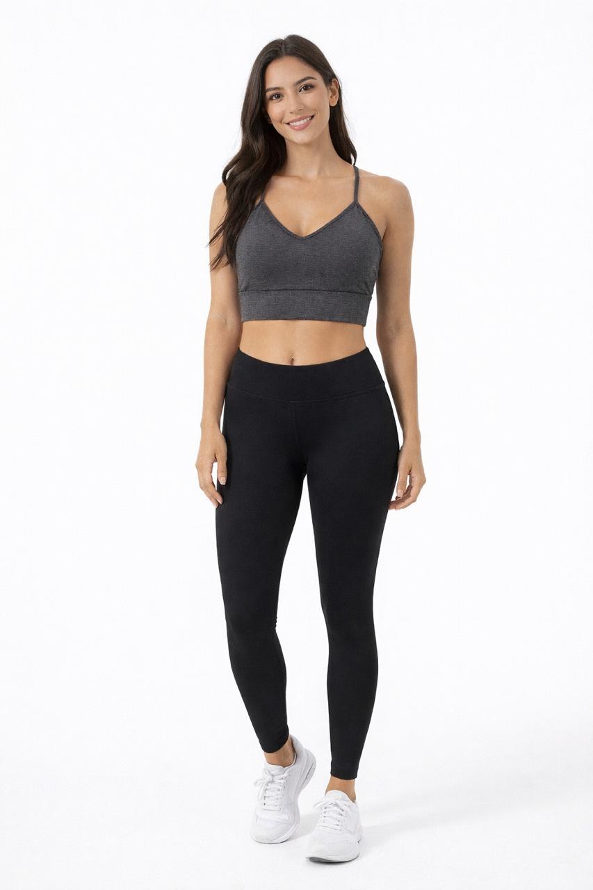 Top Fitness Feminino Cinza – Alças Finas, Conforto e Ajuste Perfeito