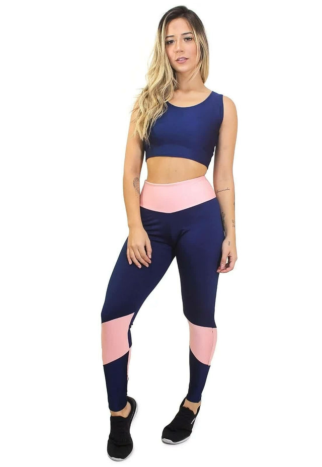 Conjunto Fitness Navy Rosé Power