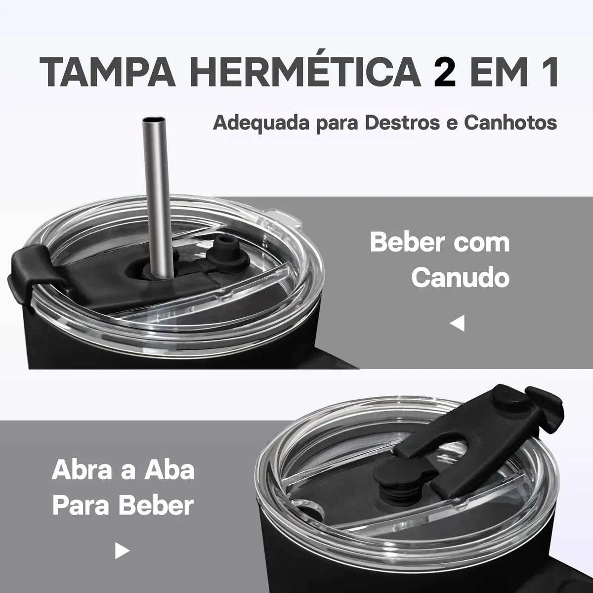 Copo Térmico 1,2L Inox com Canudo | Garrafa Térmica Grande