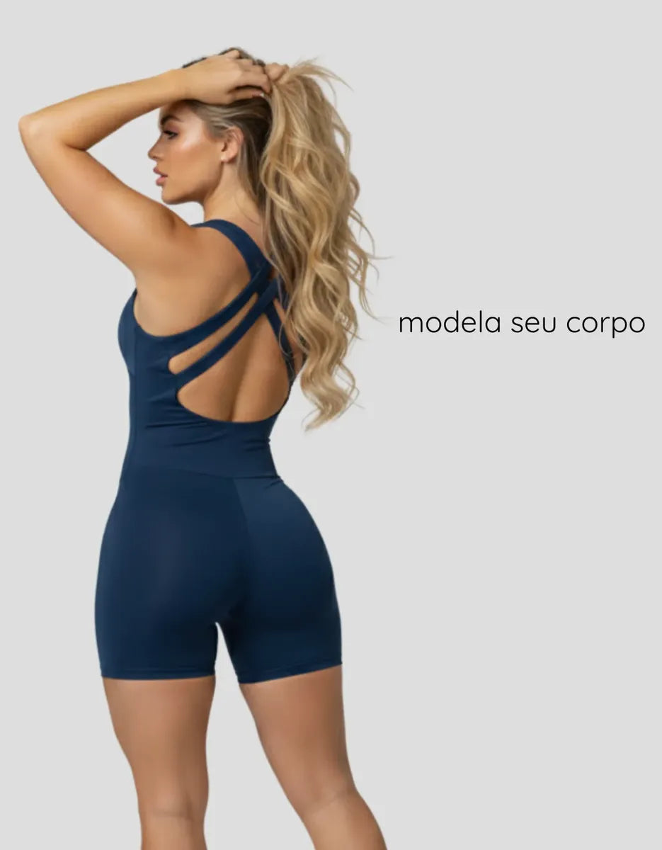 Macaquinho Academia Fitness De Poliamida Zero Transparência