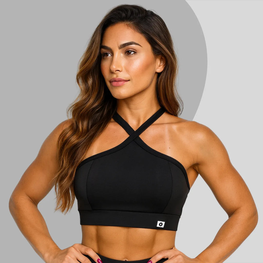 Top Cropped Feminino Alça Cruzada Zero Transparência Suplex