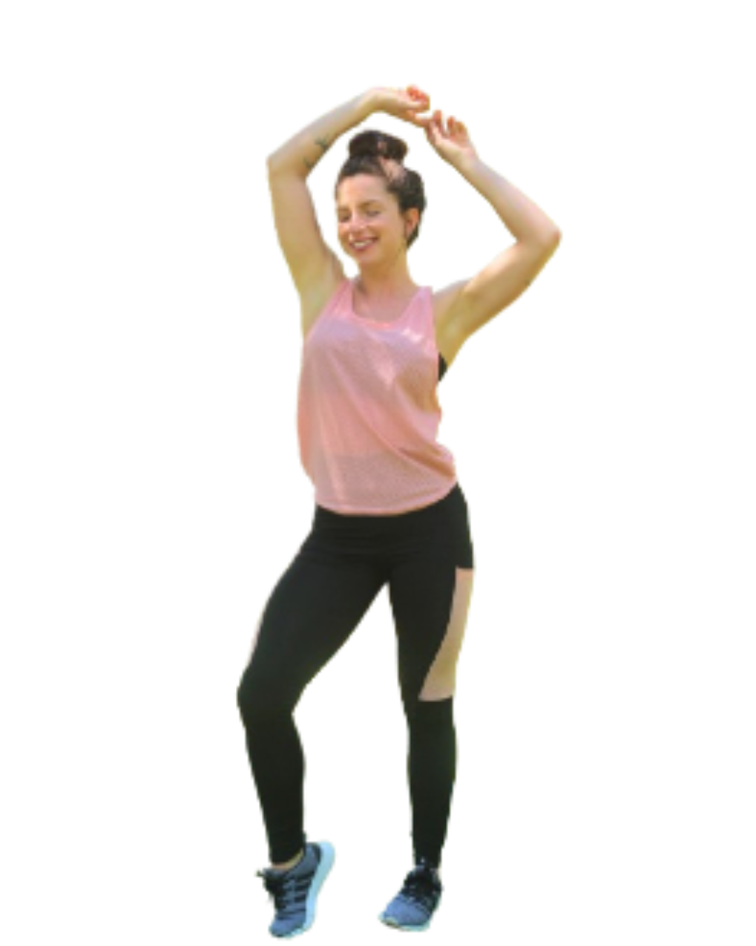 Conjunto Calça Legging com Bolso em Tela Dry + Regata de Tela + Top Tomara que Caia Preto com Rosé