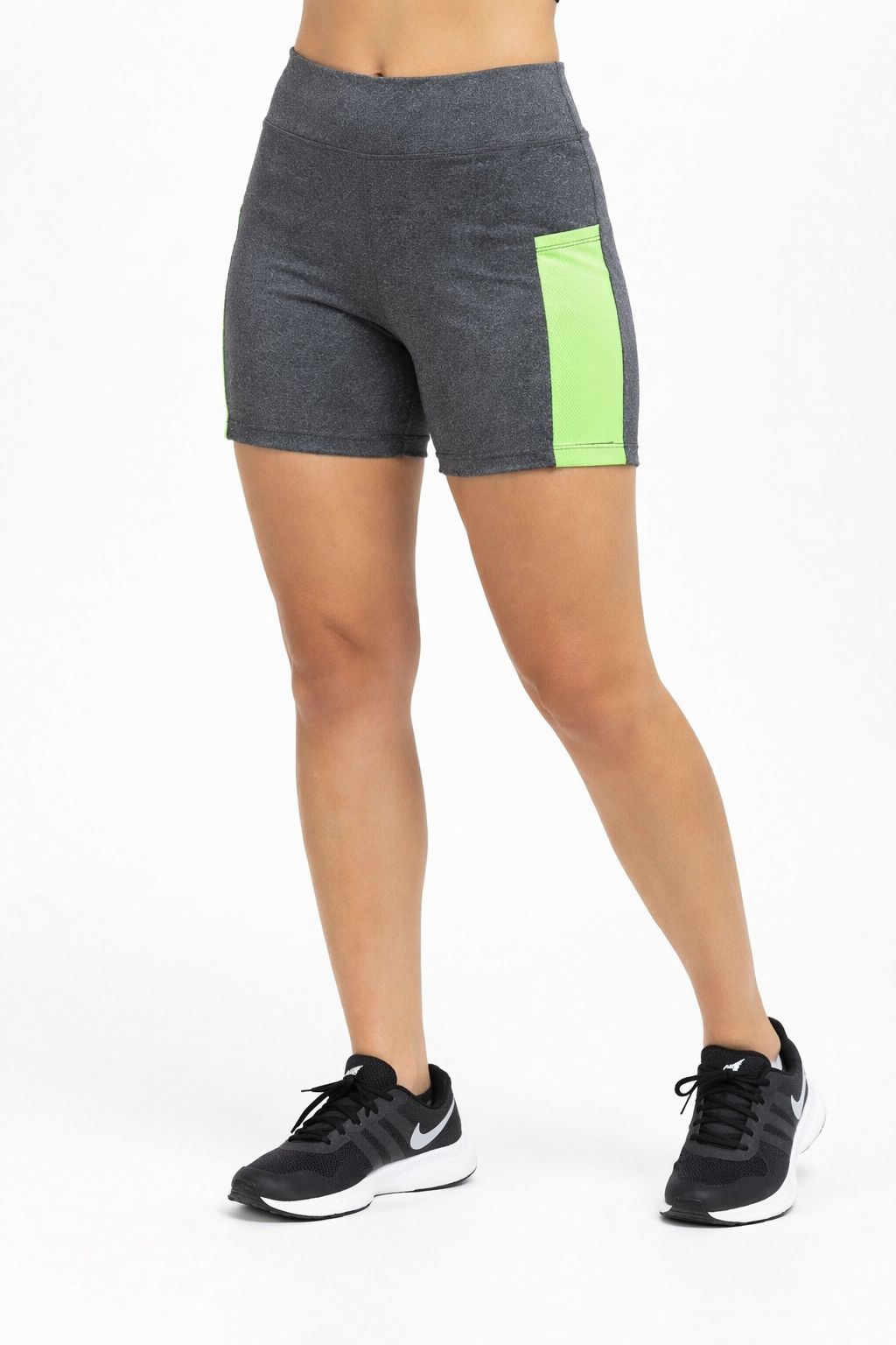 Shorts Fitness com Bolsos Laterais – Cintura Alta e Alta Elasticidade