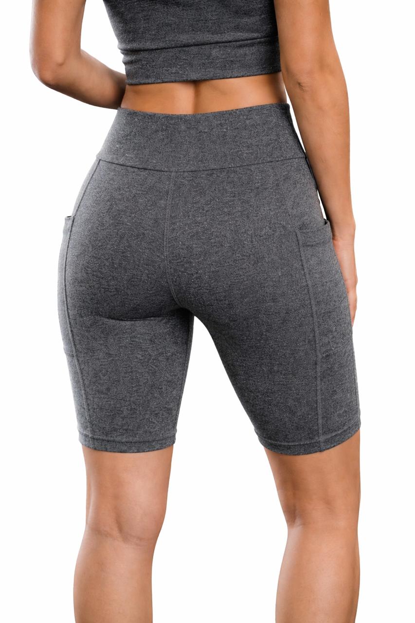 Bermuda Fitness Feminina com Bolsos Laterais – Cintura Alta e Modelagem Confortável