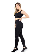 Conjunto Legging + Cropped Basic Preto