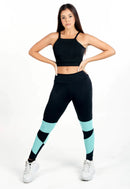 Conjunto Fitness Tiffany – Cropped Alcinha e Calça Legging Cintura Alta