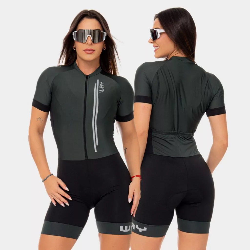 Macaquinho Feminino de Ciclismo Comfort com Forro em Gel e Proteção UV