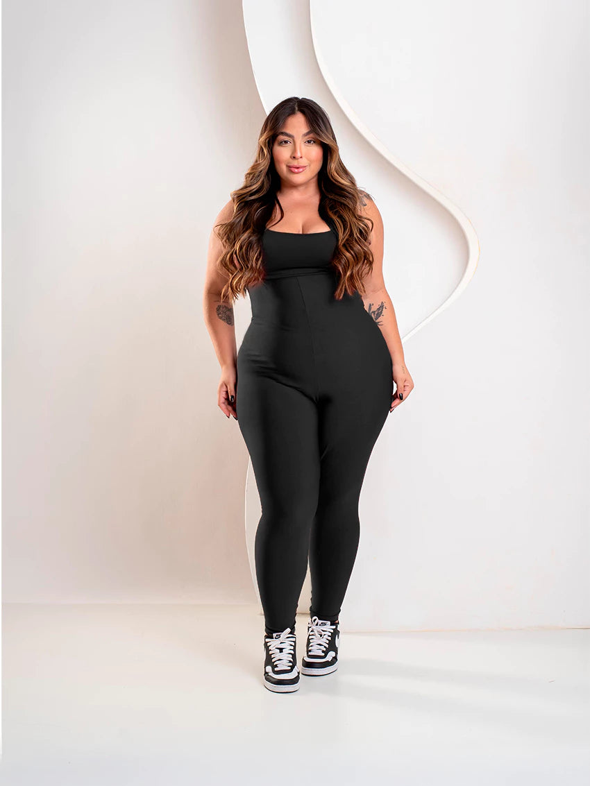 Macacão Fitness Plus Size Zero Transparência