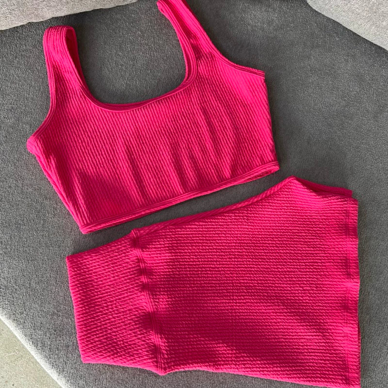 Conjunto de short e top canelado