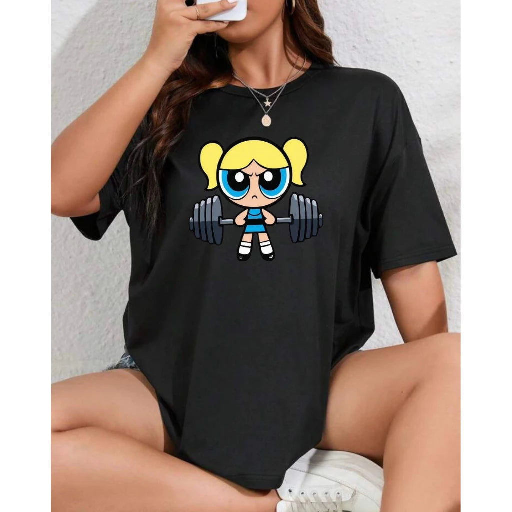 Camiseta Fitness Feminina Super Poderosas 100% Algodão