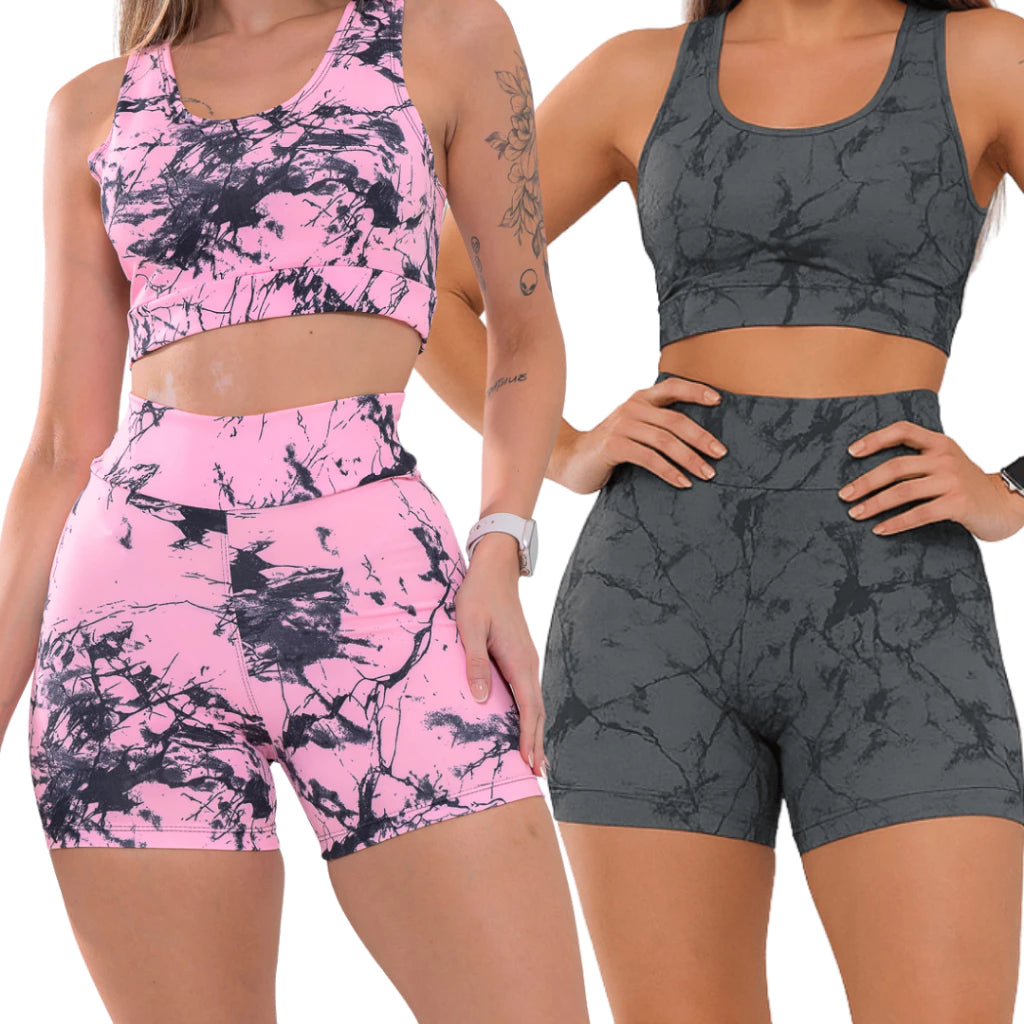 Kit 2 Conjunto Shortinho + Top Fitness