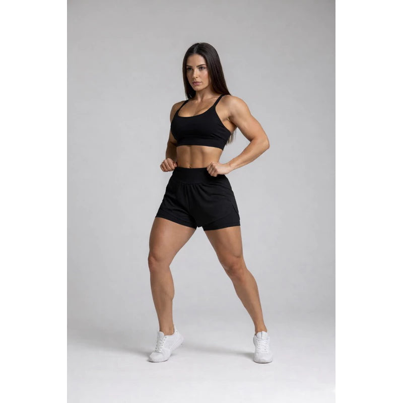 Conjunto Fitness Short Duplo Feminino 2 em 1