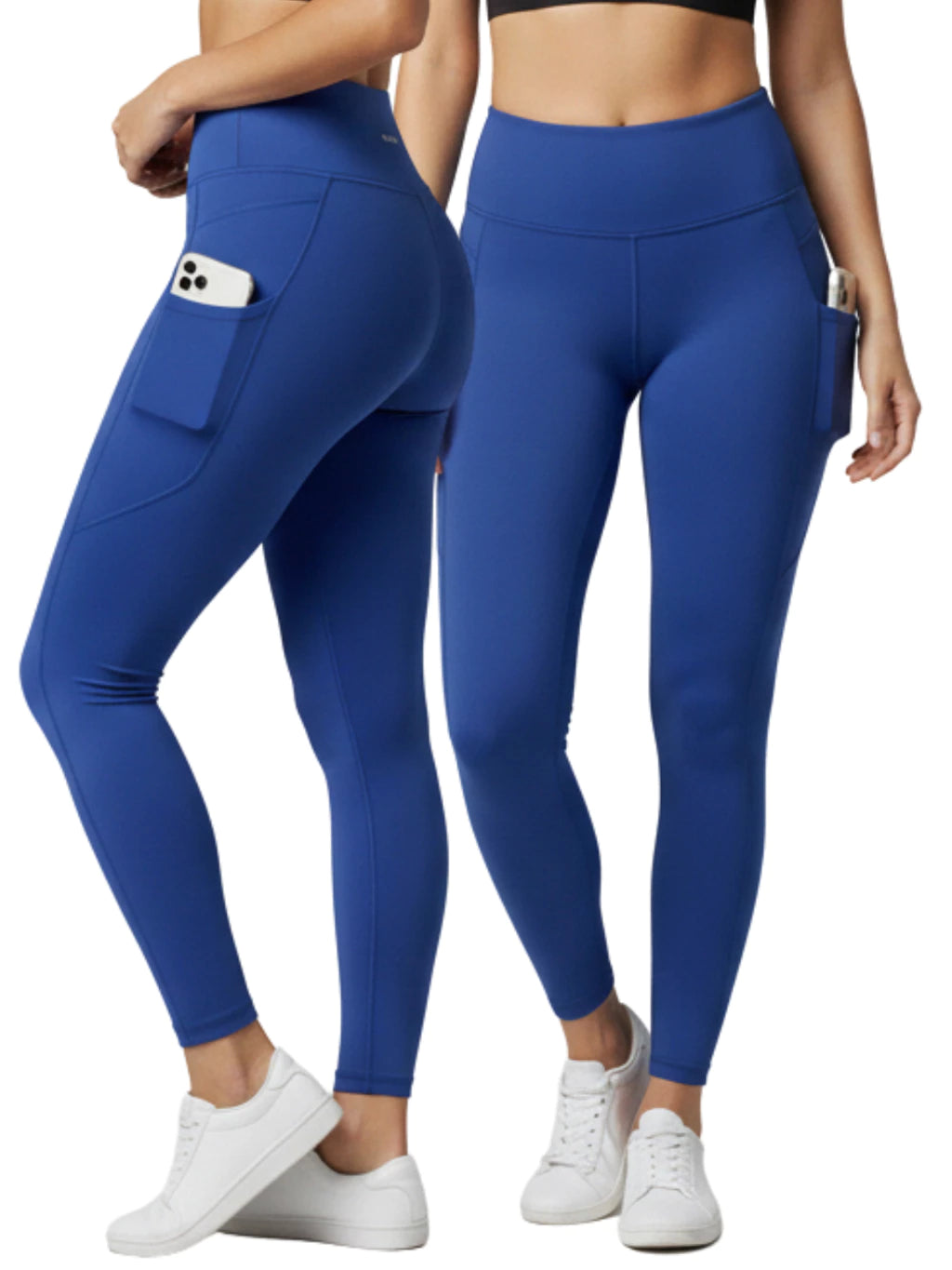 Calça Legging Feminina Com Bolso Zero Transparência Cintura Alta
