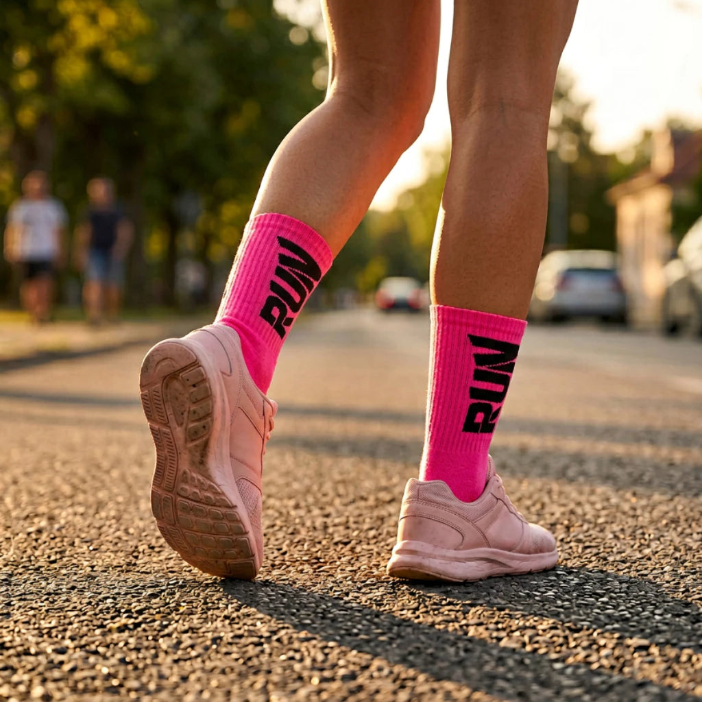 Kit 3 Pares Meias Corrida Poliamida Cano Alto Caminhada Esportiva Cores Vibrantes Unissex