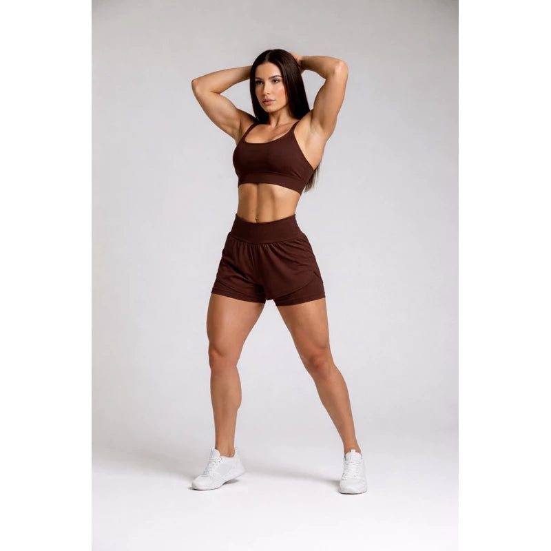 Conjunto Fitness Short Duplo Feminino 2 em 1