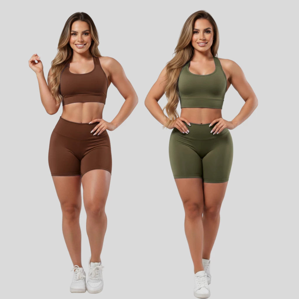 Kit 05 Conjuntos  Short e Top - Liso e Estampado