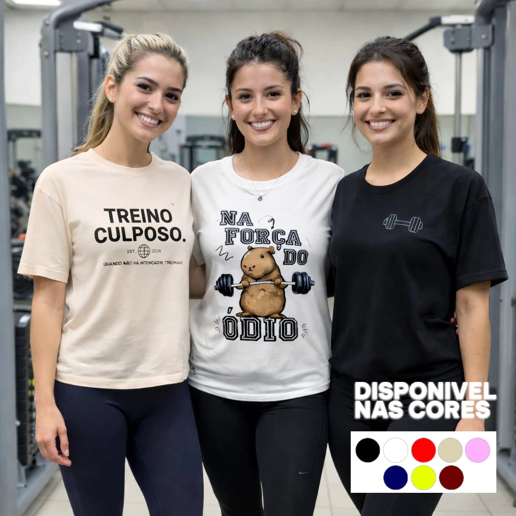 Kit 3 Camisas Academia Meme Engraçada Unissex