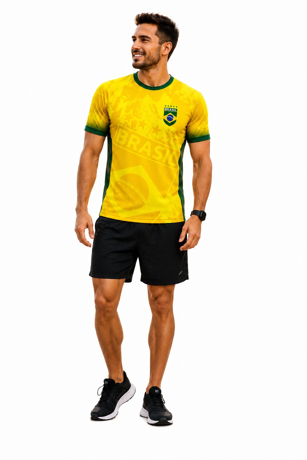 Camiseta Brasil Fitness Unissex Treino Academia